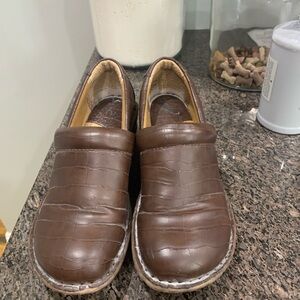 boc Brown Leather Mules